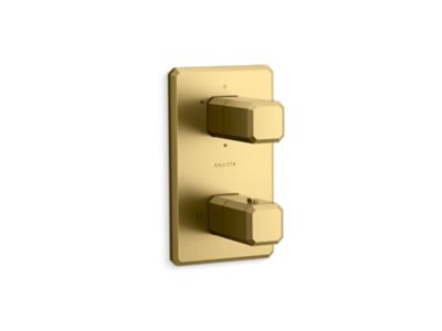 Kallista P33365-00 Bezel 3-Outlet Stacked Thermo Trim
