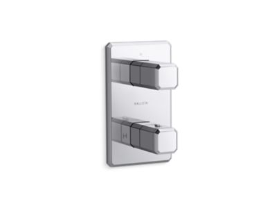 Kallista P33363-00 Bezel 1-Outlet Stacked Thermo Trim