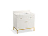 KOHLER Calpa™ 36" bathroom vanity cabinet with sink and quartz top