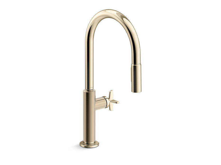 KOHLER Billet™ Touchless pull-down kitchen sink faucet with two-function sprayhead