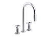 KOHLER K-28677-9RT2 Billet Touchless pull-down kitchen sink faucet with two-function sprayhead