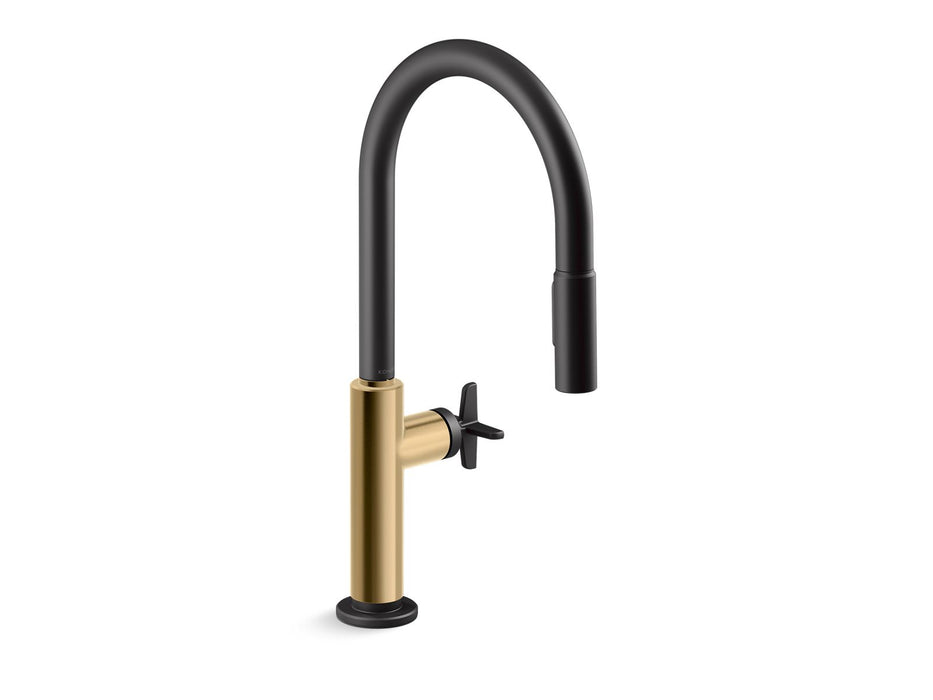 KOHLER Billet™ Pull-down kitchen sink faucet with two-function sprayhead