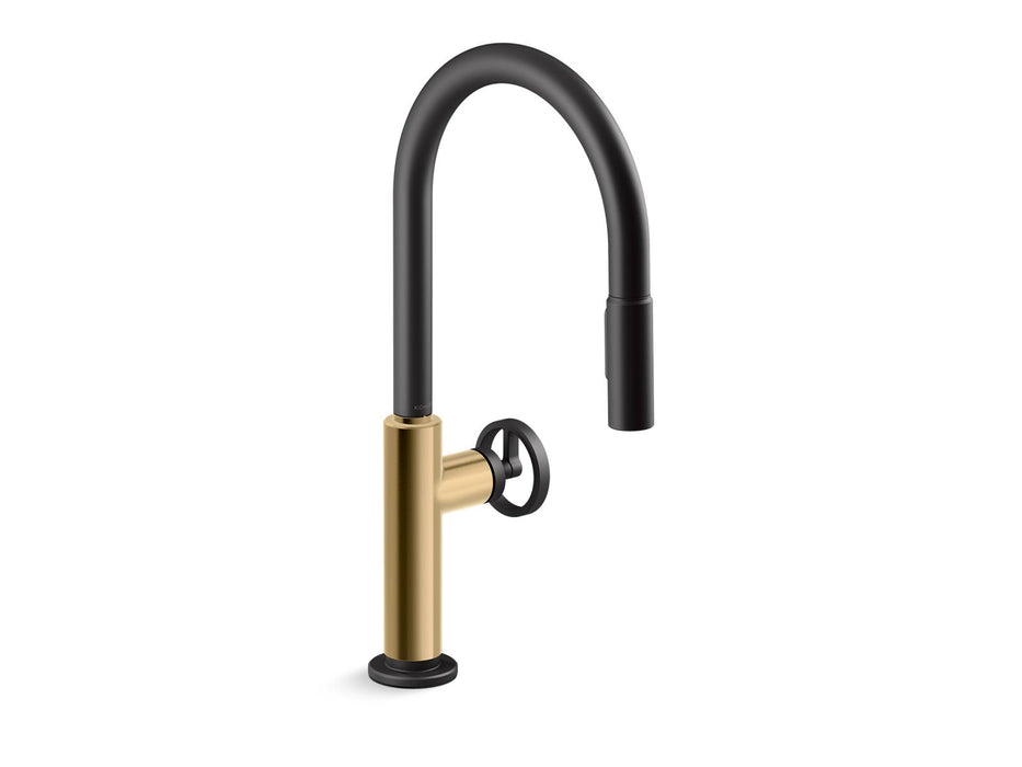 KOHLER Billet™ Touchless pull-down kitchen sink faucet with two-function sprayhead