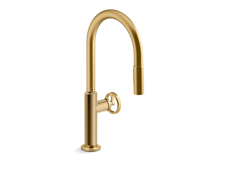 KOHLER Billet™ Touchless pull-down kitchen sink faucet with two-function sprayhead