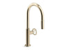 KOHLER Billet™ Touchless pull-down kitchen sink faucet with two-function sprayhead