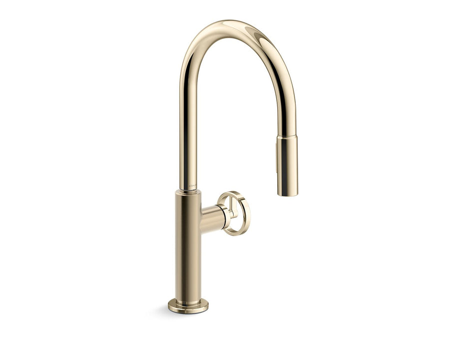 KOHLER Billet™ Touchless pull-down kitchen sink faucet with two-function sprayhead