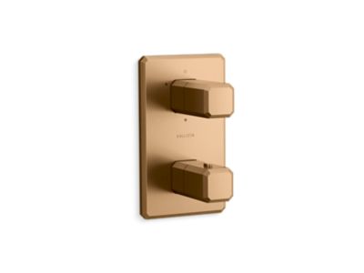 Kallista P33365-00 Bezel 3-Outlet Stacked Thermo Trim