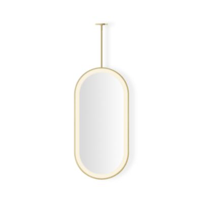 Robern YM2040 Sculpt Hanging Pill Framed Mirror, 20" x 40" x 1-7/8", Perimeter Light Pattern, Warm White (3000K), Dimmable