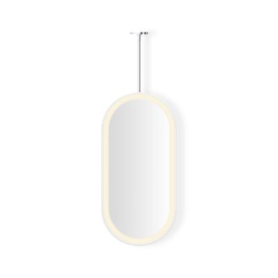 Robern YM2040 Sculpt Hanging Pill Framed Mirror, 20" x 40" x 1-7/8", Perimeter Light Pattern, Warm White (3000K), Dimmable