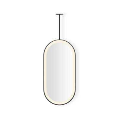 Robern YM2040 Sculpt Hanging Pill Framed Mirror, 20" x 40" x 1-7/8", Perimeter Light Pattern, Warm White (3000K), Dimmable