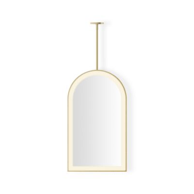 Robern Sculpt Hanging Arch Framed Mirror,20" x 33" x 1-7/8", Polished SS, Perimeter Light Pattern, Warm White (3000K), Dimmable