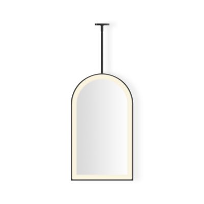 Robern Sculpt Hanging Arch Framed Mirror,20" x 33" x 1-7/8", Polished SS, Perimeter Light Pattern, Warm White (3000K), Dimmable