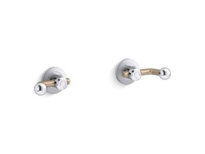 Kallista P34872-BV Vice Wall-Mt Bath Faucet Handles Crank