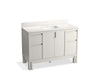 KOHLER Solive™ 48" bathroom vanity cabinet with sink and quartz top