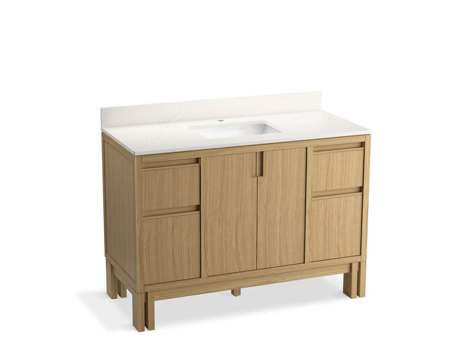 KOHLER Solive™ 48" bathroom vanity cabinet with sink and quartz top