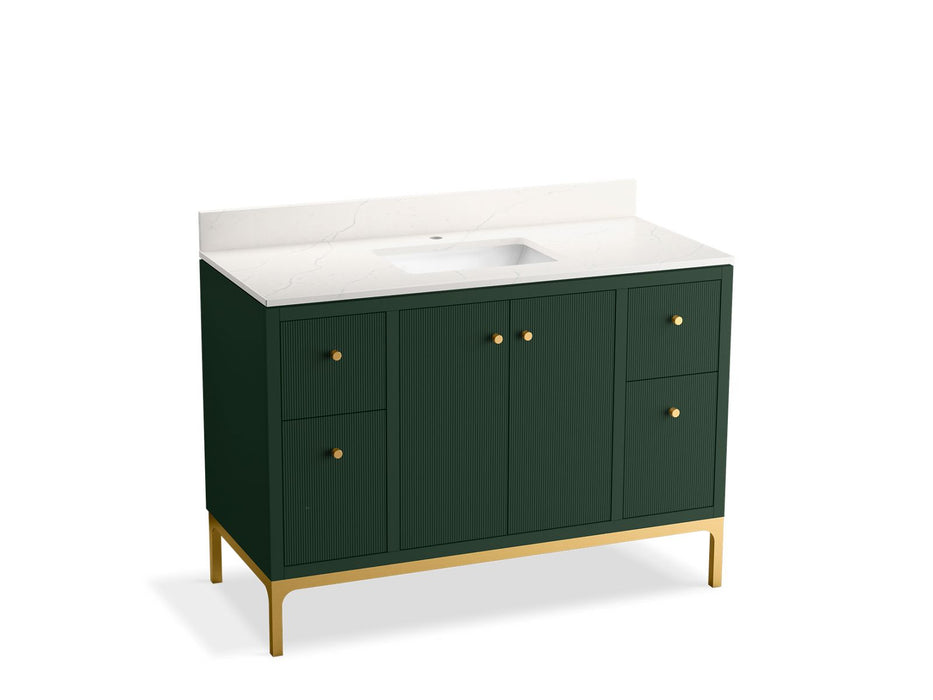 KOHLER Calpa™ 48" bathroom vanity cabinet with sink and quartz top