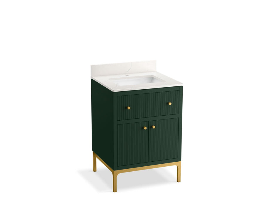 KOHLER Calpa™ 24" bathroom vanity cabinet with sink and quartz top