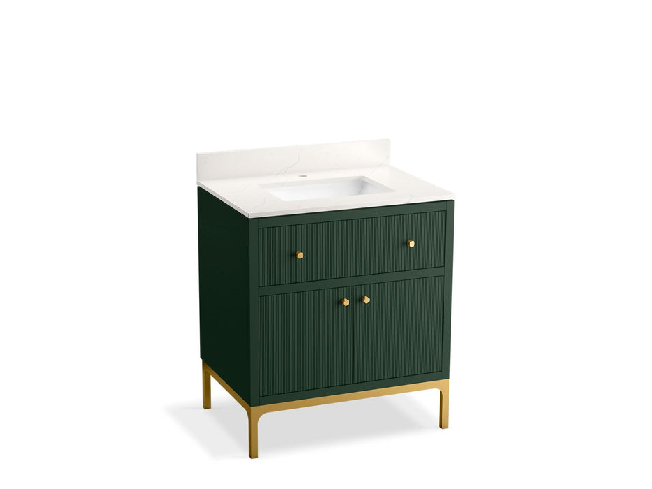 KOHLER Calpa™ 30" bathroom vanity cabinet with sink and quartz top