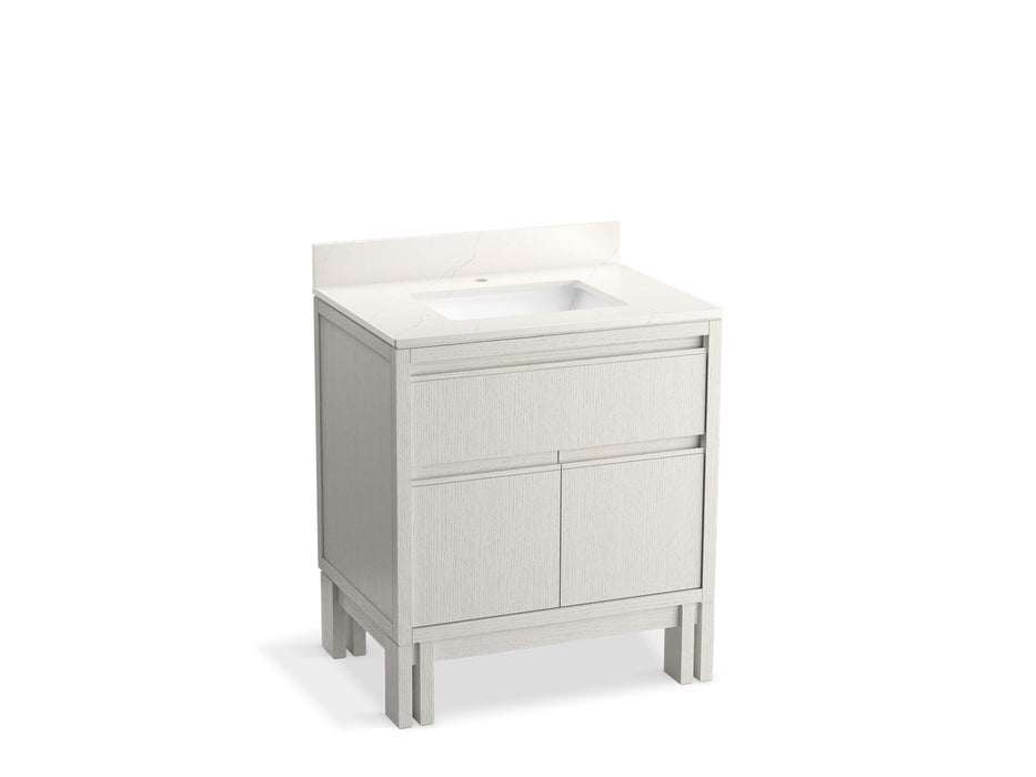 KOHLER Solive™ 30" bathroom vanity cabinet with sink and quartz top