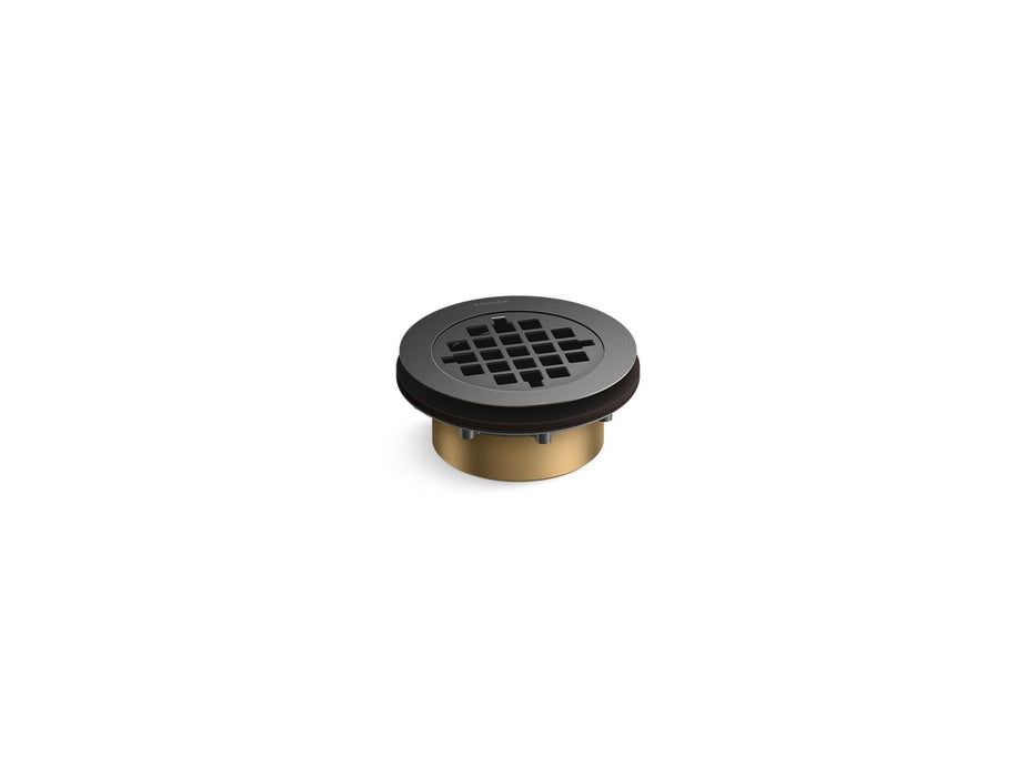 KOHLER Round shower drain for use with plastic pipe, gasket included