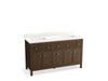 KOHLER K-35022 Malin by Studio McGee 60" bathroom vanity cabinet with sinks and quartz top