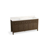 KOHLER K-35023 Malin by Studio McGee 72" bathroom vanity cabinet with sinks and quartz top