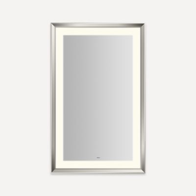 Robern YM2743 Sculpt Lighted Mirror, 27” x 43” x 2-5/16”, Chamfer Museum Frame, Perimeter Light Pattern, Warm White...