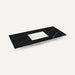 Quartz Stone Vanity Top, 48" x 1-1/8" x 23", Center Undercounter Sink, Three Hole, For Sendai and Chestnut Hill