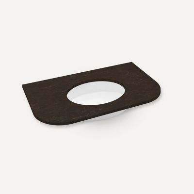 Quartz Stone Vanity Top, 36" x 1-1/8" x 23", Center Undercounter Sink, Three Hole, For Rosebrook