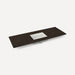 Quartz Stone Vanity Top, 56" x 1-1/8" x 23", Center Undercounter Sink, Three Hole, For Alisal