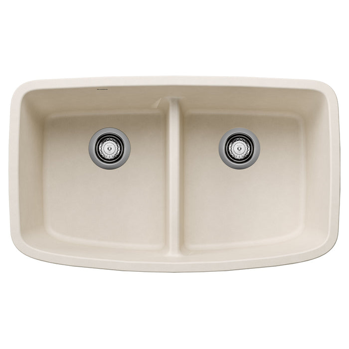 BLANCO 443089 Valea Equal Double Bowl Kitchen Sink with Low Divide - Soft White