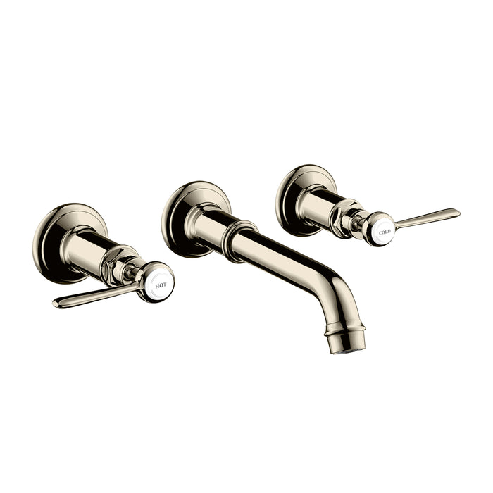 AXOR Montreux Wall-Mounted Widespread Faucet Trim with Lever Handles, 1.2 GPM