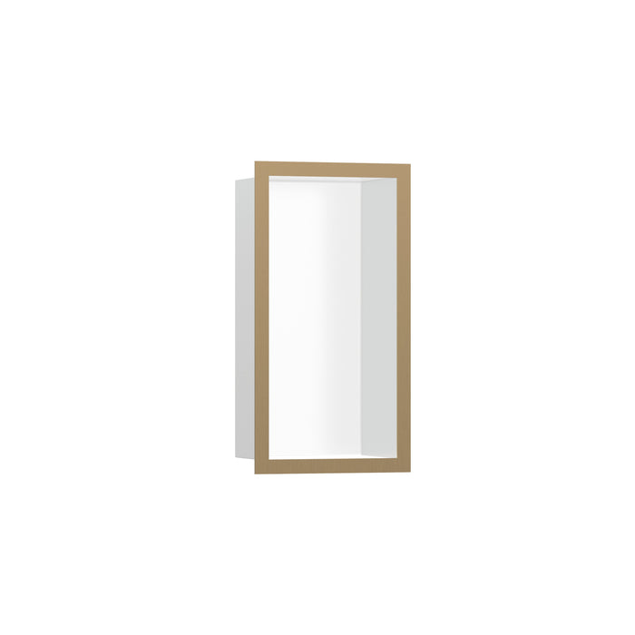 hansgrohe XtraStoris Individual Wall Niche Matte White with Design Frame 12"x 6"x 4"