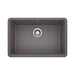 BLANCO 522427 Precis 27" Single Bowl Kitchen Sink - Cinder
