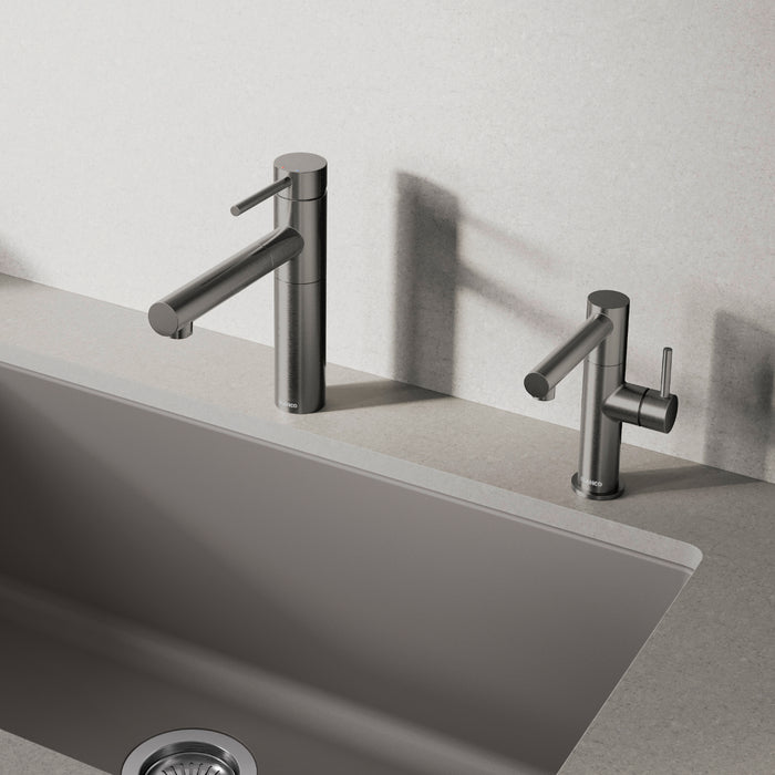 Satin Dark Steel - BLANCO Alta II Low Arc Beverage Faucet - RO Compatible