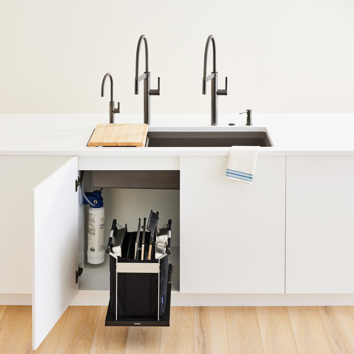 Satin Dark Steel - BLANCO Culina II High Arc Beverage Faucet - RO Compatible