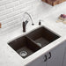 Cinder - BLANCO Diamond SILGRANIT 32" 50/50 Double Bowl Undermount Kitchen Sink