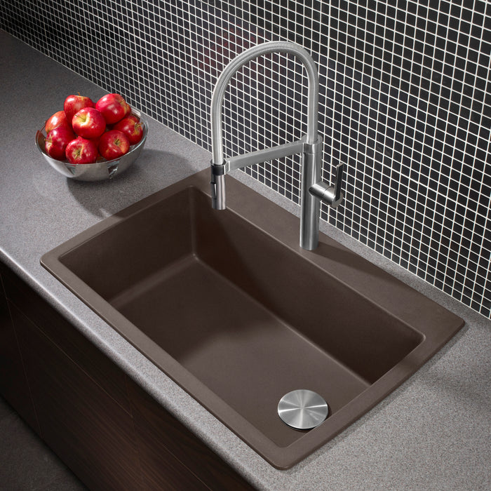 Café - BLANCO Diamond SILGRANIT 33.5" Super Single Dual Mount Kitchen Sink