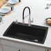 Coal Black - BLANCO Diamond SILGRANIT 33.5" Super Single Dual Mount Kitchen Sink
