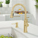 Satin Gold - BLANCO Empressa High Arc Pull-Down Dual-Spray Kitchen Faucet