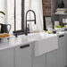 White - BLANCO Ikon SILGRANIT 33" Single Bowl Apron-Front Farmhouse Sink