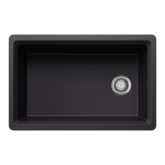 Coal Black - BLANCO Inteos SILGRANIT 30" Single Bowl Reversible Undermount Workstation Kitchen Sink