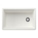 White - BLANCO Inteos SILGRANIT 30" Single Bowl Reversible Undermount Workstation Kitchen Sink