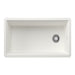 White - BLANCO Inteos SILGRANIT 33" Single Bowl Reversible Undermount Workstation Kitchen Sink