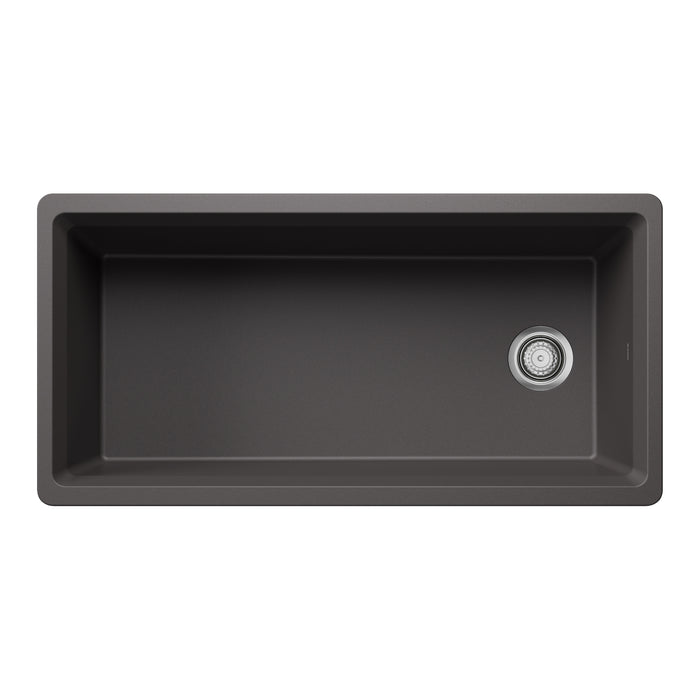 Cinder - BLANCO Inteos SILGRANIT 39" Single Bowl Reversible Undermount Workstation Kitchen Sink