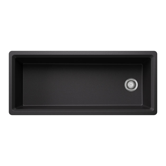 Anthracite - BLANCO Inteos SILGRANIT 45" Single Bowl Reversible Undermount Workstation Kitchen Sink