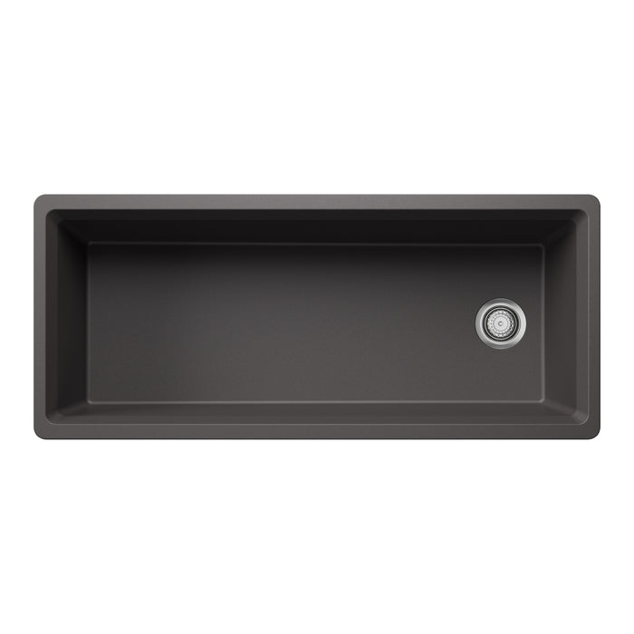 Cinder - BLANCO Inteos SILGRANIT 45" Single Bowl Reversible Undermount Workstation Kitchen Sink