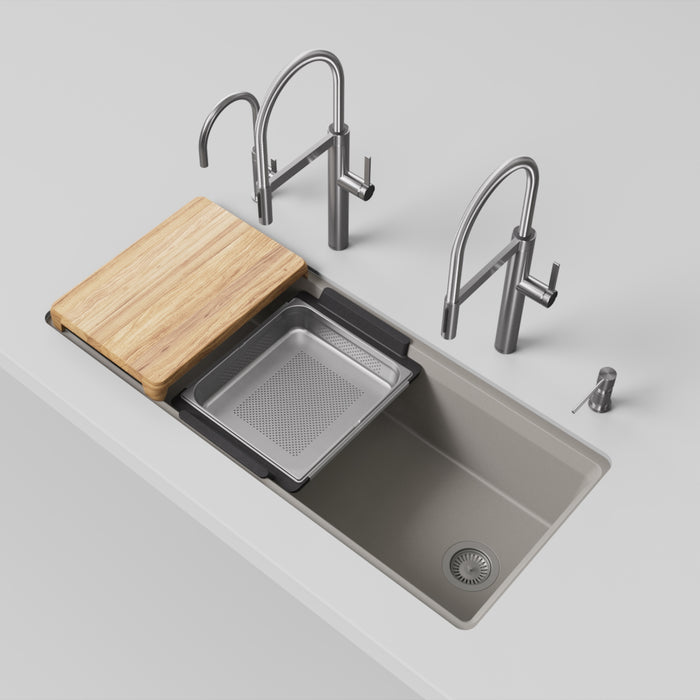 Truffle - BLANCO Inteos SILGRANIT 45" Single Bowl Reversible Undermount Workstation Kitchen Sink