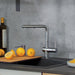 Pvd Steel - BLANCO Linus Low Arc Pull-Out Dual-Spray Kitchen Faucet