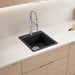Coal Black - BLANCO Liven SILGRANIT 21" Single Bowl Dual Mount Kitchen Sink